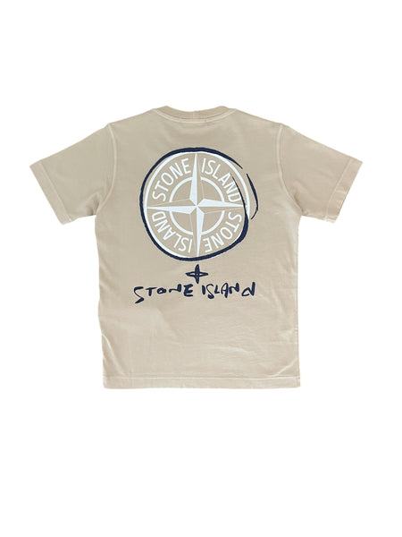 T-shirt beige con logo per bambino Stone Island L1S162100009 S0377 V0090 