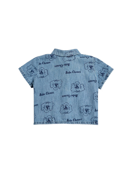 Camicia in denim con stampa all over per neonato Bobo Choses B126AB027 UNI 