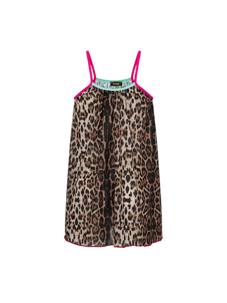 Abito a fantasia leopardata per bambina F**K FJ26-SG0116X02 FANT 