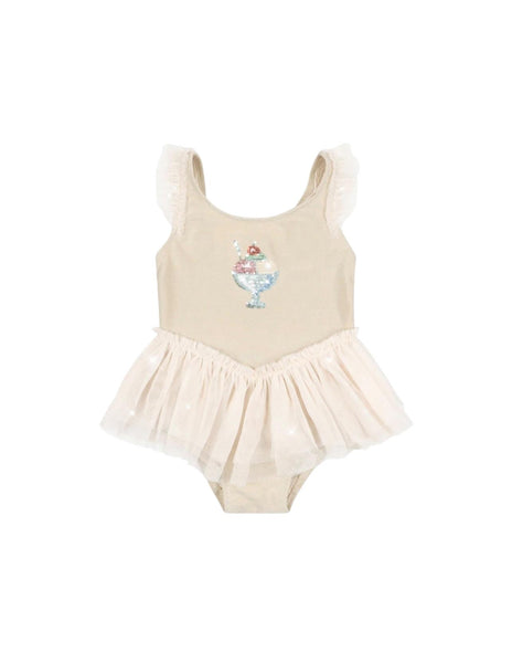 Costume da bagno con tulle e paillettes per neonata e bambina Konges slojd KS104633 ROSEWATER 
