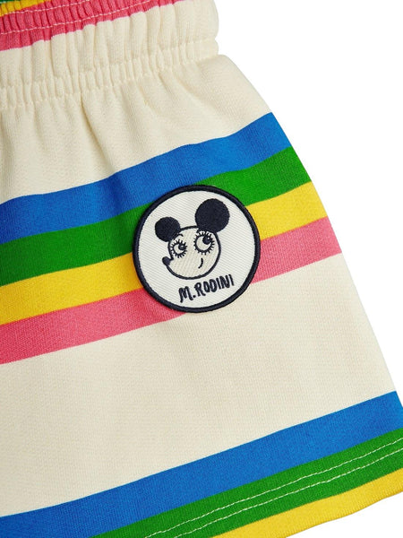 Shorts in felpa a righe multicolor per neonati e bambini Mini Rodini 2623012900 MULTI 
