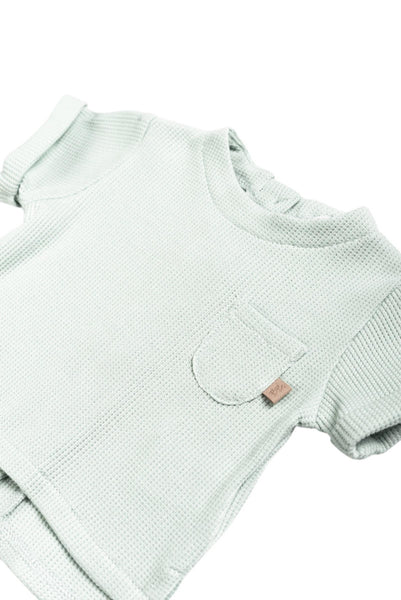 T-shirt verde acqua per neonato Bamboom 1115TE00072 OCEAN BLU 