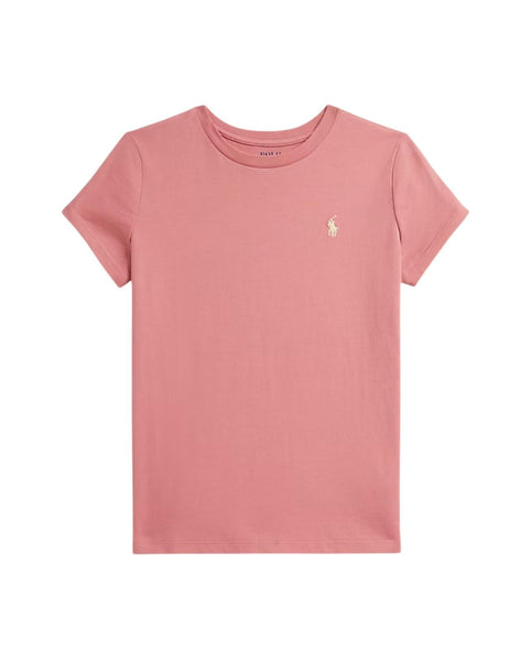 T-shirt rosa con logo per bambina Ralph Lauren Kids 313833549502 PINK 