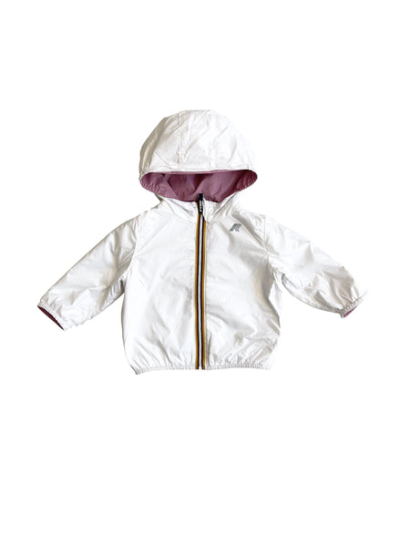 Giubbino reversibile glicine e bianco per neonata K-WAY K2123IW C56 