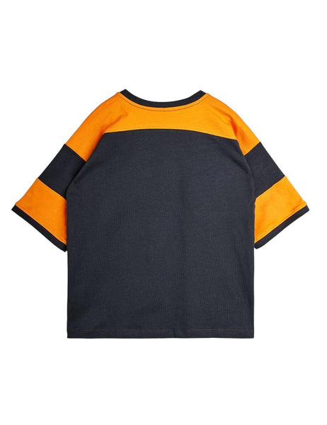 T-shirt marrone e arancio per neonato e bambino Mini Rodini 2622011900 OFFWHITE 