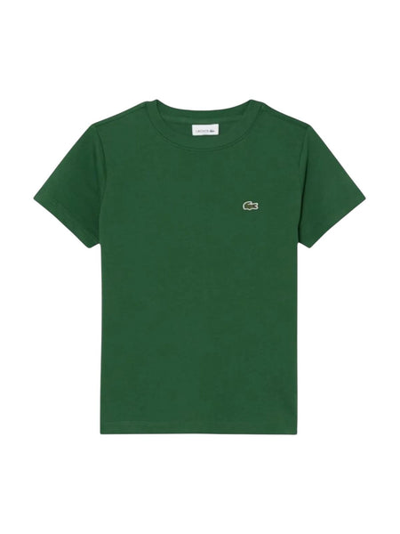 T-shirt verde con logo per bambino Lacoste 947025 F9W 