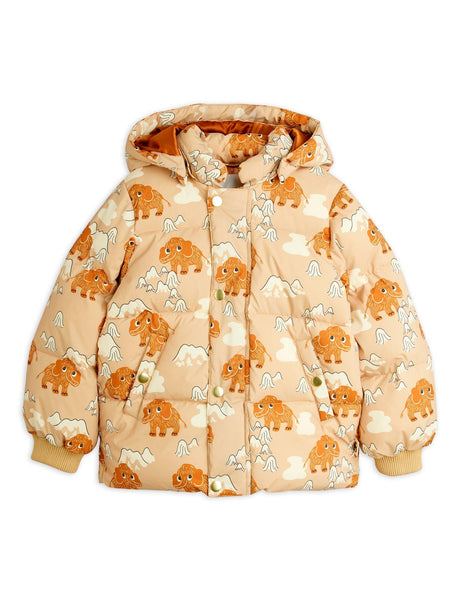 Piumino beige con stampa all over per neonati e bambini Mini Rodini 2571011413 BEIGE 