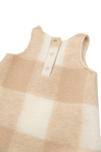 Abito a quadri beige per neonata Bamboom 1071 MOCHA SAND 