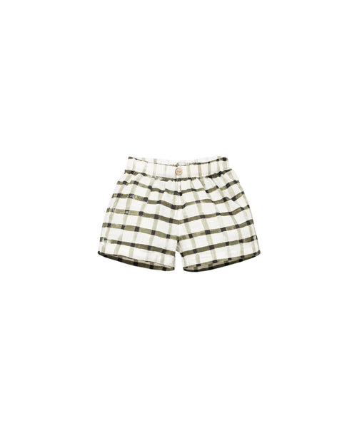 Shorts beige a scacchi per neonato Play up 1AS11708 E773N 