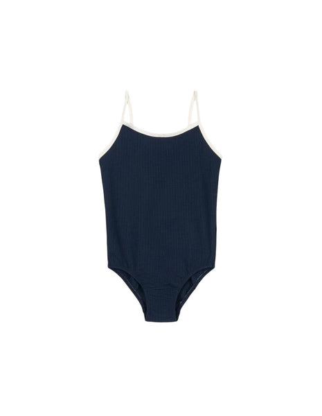 Costume intero blu con fiocco rosso per neonata e bambina Konges slojd KS104711 NAVY BLAZER 