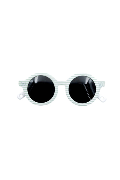 Occhiali da sole righe verdi e bianche per neonati Bamboom 894 436 