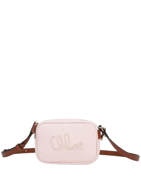 Borsa rosa con logo per bambina Chloé C20876 46J 