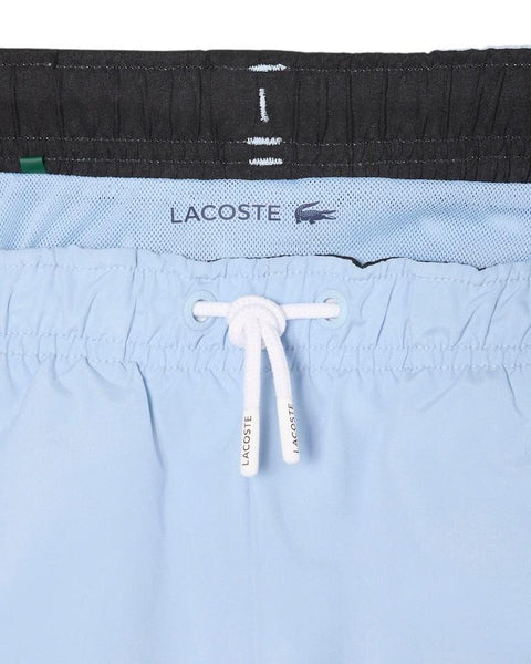 Shorts mare celeste con logo per bambino Lacoste 947462 UJD 