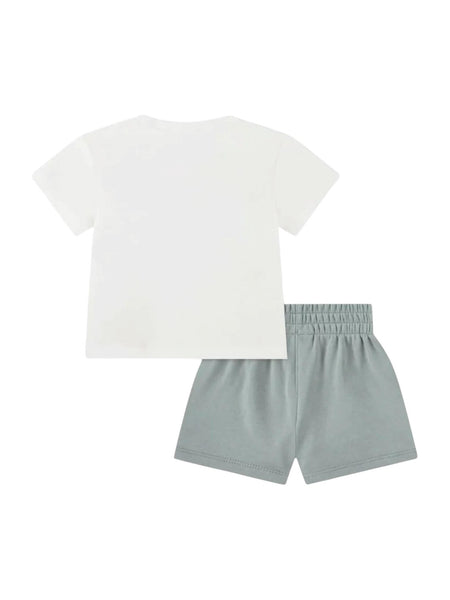 Completo t-shirt + shorts con logo per neanato e bambino Nike 86P028 E8K 