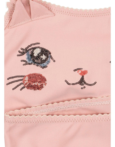 Bikini rosa con paillettes per bambina Konges slojd KS104915 POWDER PINK 