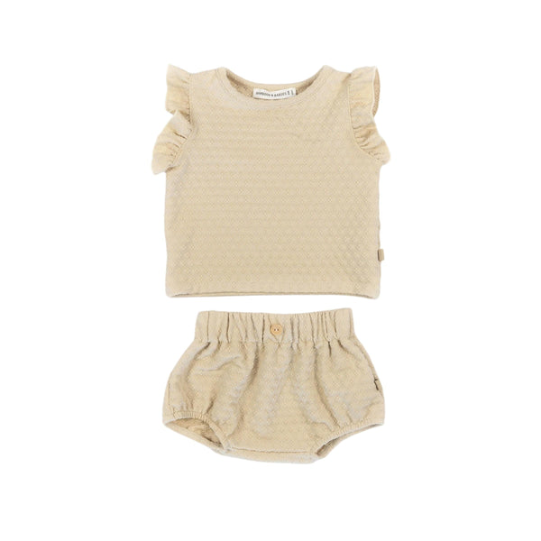 Completo beige per neonata Bamboom 1135TE00073 ALMOND CREAM 