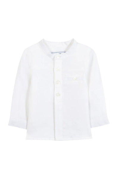 Camicia bianca in lino per neonato Tartine et Chocolat CC12001-01 BLANC 