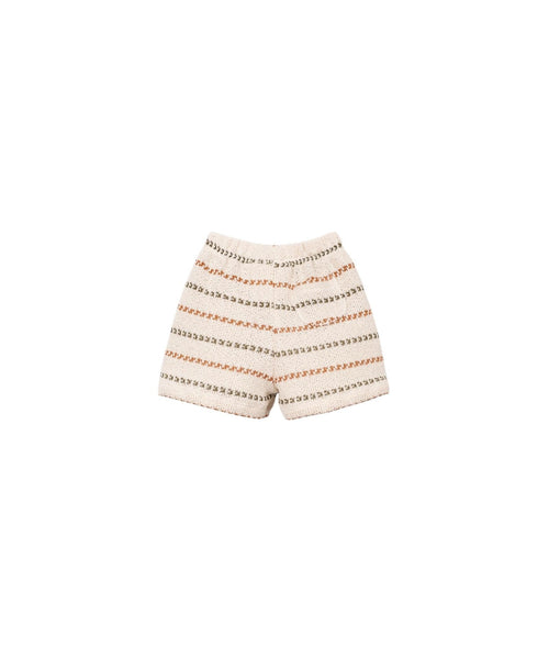 Shorts in maglia beige con righe per neonato Play up 1AS11705 R367G 