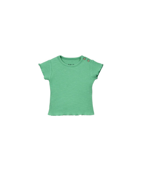 T-shirt a costine verde per neonata Play up 2AS10901 P7215 