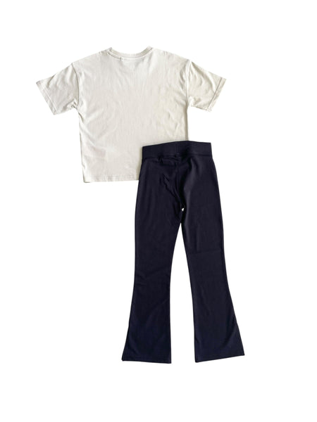 Completo nero con logo per bambina New Balance YS61U95L CAVIAR 