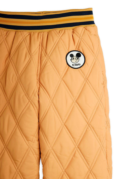 Pantaloni trapuntatii beige per neonati e bambini Mini Rodini 2571010113 BEIGE 