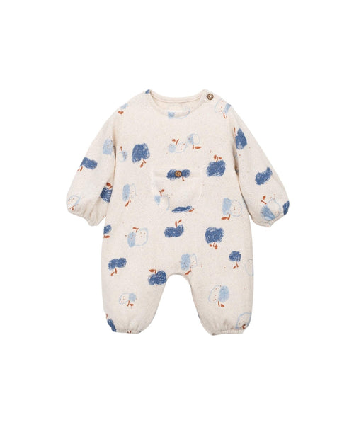 Tutina in maglia panna con stampa all over per neonato Play up 0AS11505 E764N 