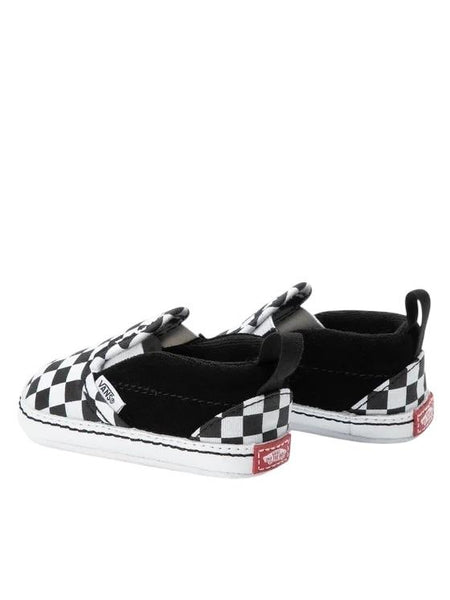 Slip-On bianca e nera per neonati Vans VN0A2XSLFB71 BLKWH 