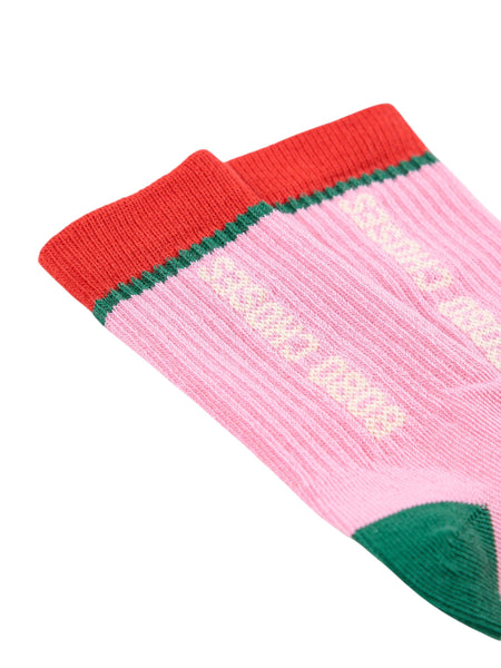 Calzino rosa con stampa per neonata Bobo Choses B225AH036 UNI 