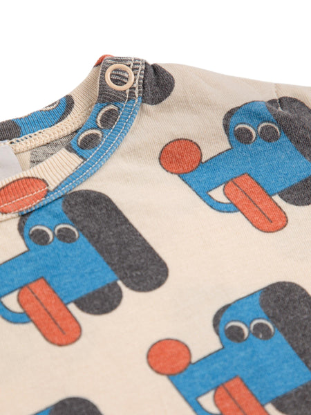 T-shirt beige con stampa all over per neonato Bobo Choses B225AB033 UNI 