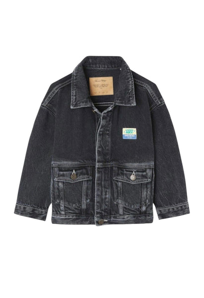 Giubbino in denim nero per bambino American Vintage KYOP16D BLACK 
