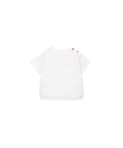 T-shirt bianca con taschino per neonato Play up 1AS10900 P0087 