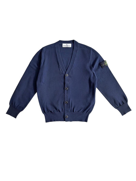 Cardigan blu con logo per bambino Stone Island L1S165100003 S00B2 V0020 