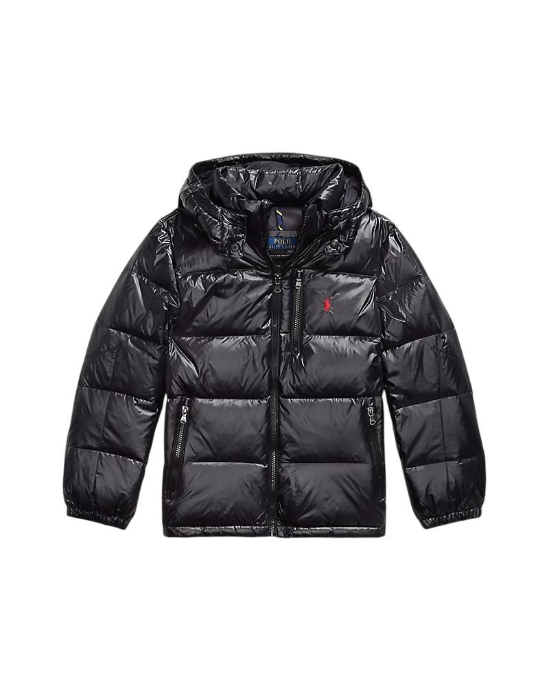 Piumino lucido nero per bambino Ralph Lauren Kids 323978459001 BLACK 