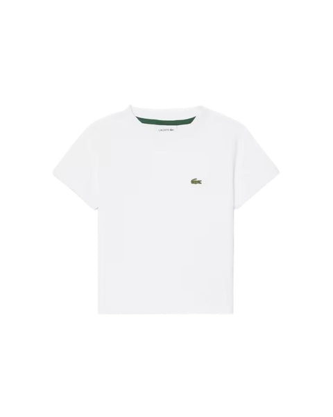 T-shirt bianca con logo per bambino Lacoste 847025 W8L 