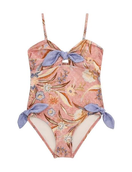 Costume intero con stampa floreale per bambina Zimmermann 1524WSS262 PKSF 