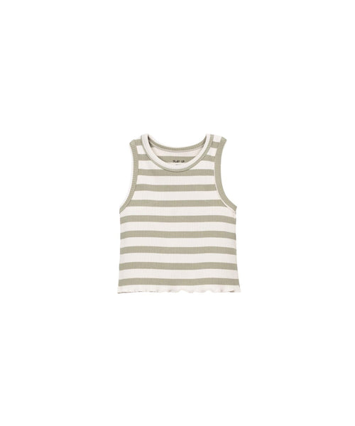 Canotta a righe verdi e panna per bambina Play up 4AS11151 R363G 