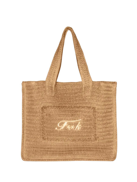 Borsa in rafia beige con logo F**K FA26-SW0001BG BEIGE 