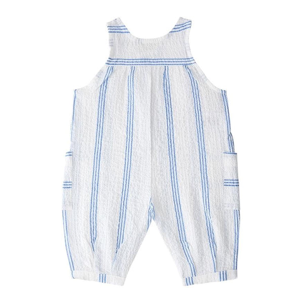 Tutina bianca a righe blu per neonato 1+ more in the family MONTJOI ULTRAMARINE 