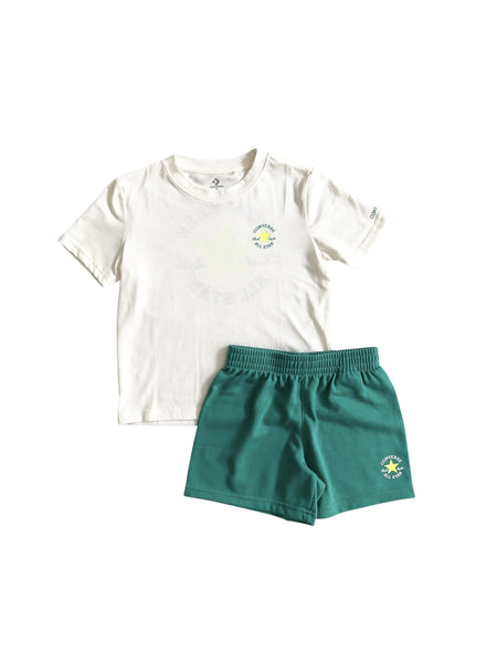 Completo t-shirt + short con logo per neonato e bambino Converse 8CH976 FAT 