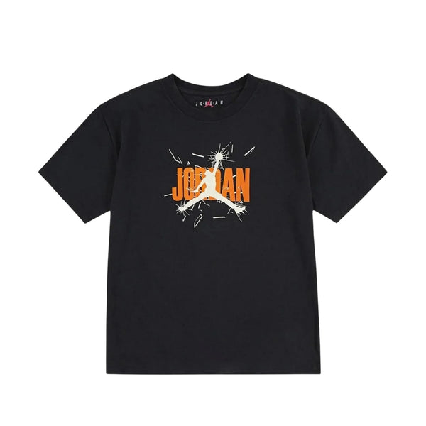 T-shirt nera con stampe per bambino Jordan 95F059 G0T 