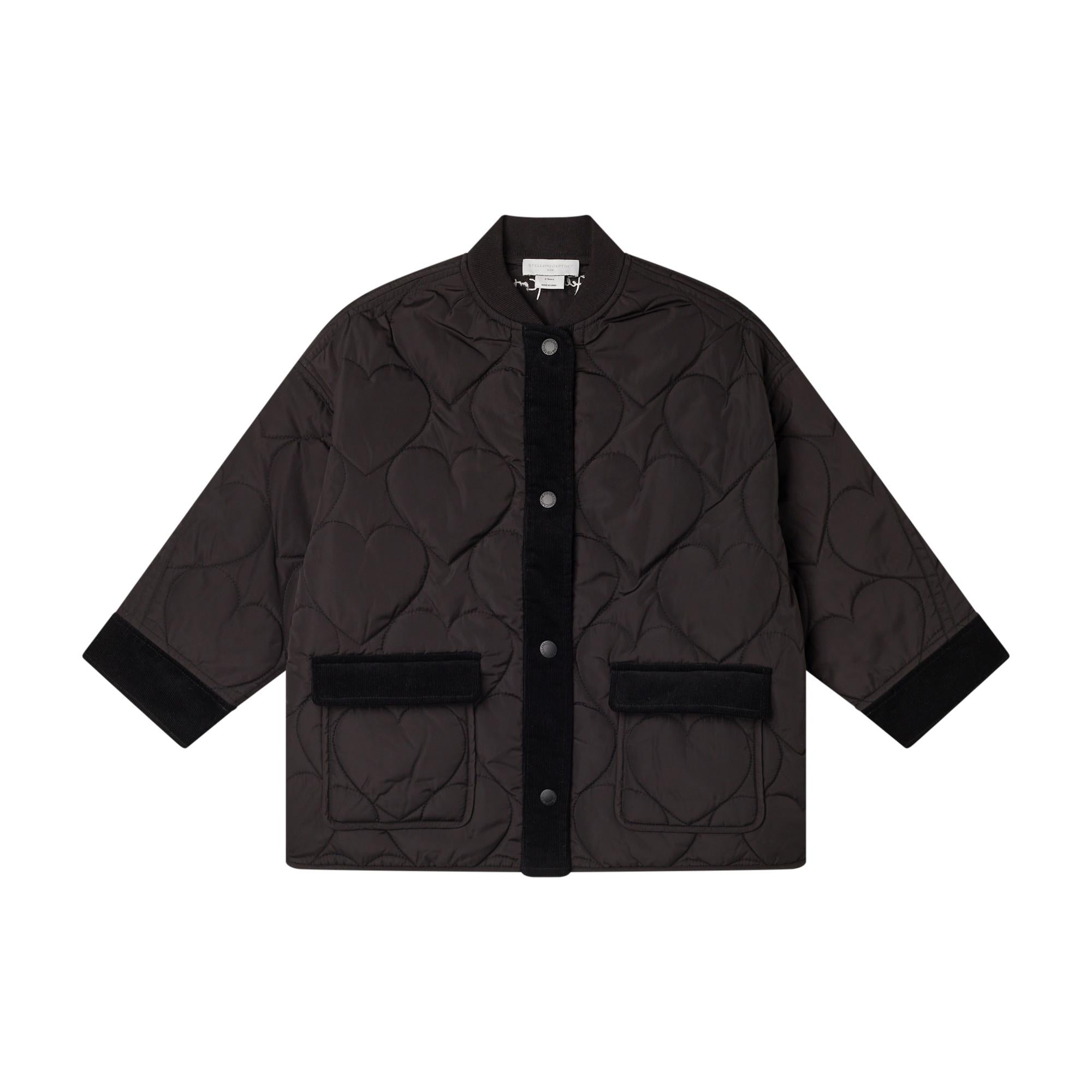 Giubbino nero trapuntato per bambina Stella McCartney kids TX2B97-Z0537 930 