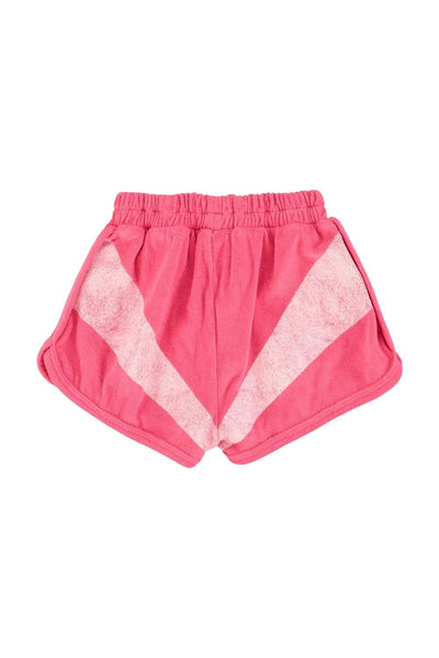 Shorts fucsia in spugna per bambina Piupiuchick SS26.JRS2625 PINK/WHITE 