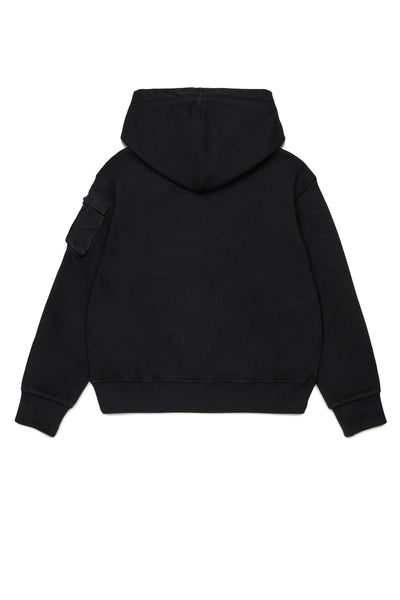 Felpa nero con cappuccio per bambino Dsquared2 DQ2735 DQ900 