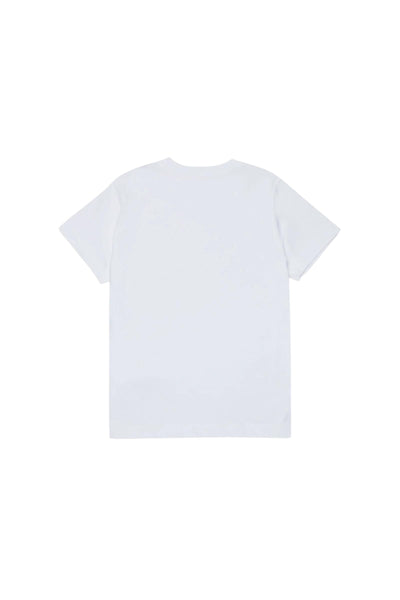 T-shirt bianca con logo per bambino Diesel J02771 K100 