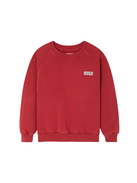 Felpa bordeaux per neonati e bambini American Vintage KIZU03B CERISE VINTAGE 