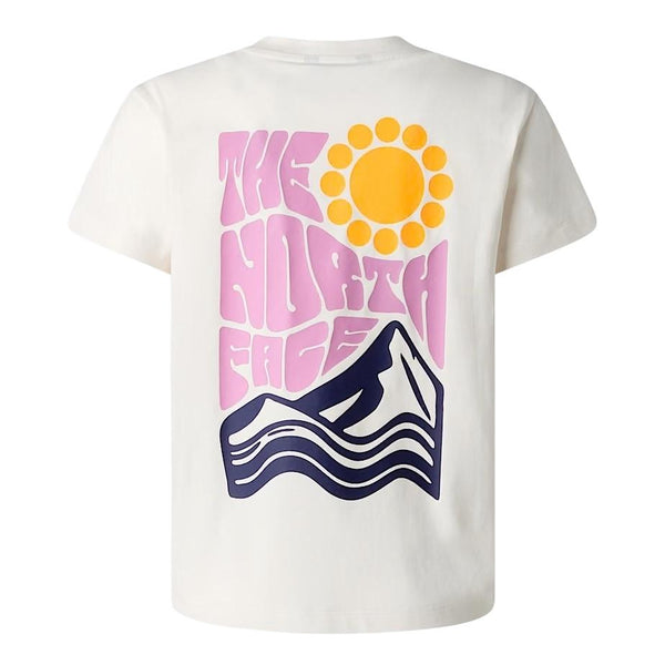T-shirt panna con stampa per bambini The North Face NF0A8G21QLI QLI1 