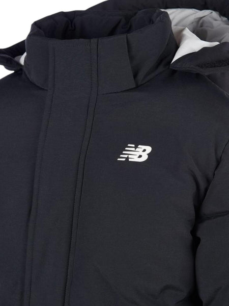 Piumino nero con cappuccio per bambino New Balance LAKB0287 BK 