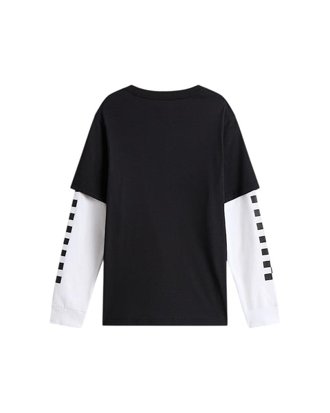 T-shirt nera con logo per bambino Vans VN0A49OYY281 BLACK 