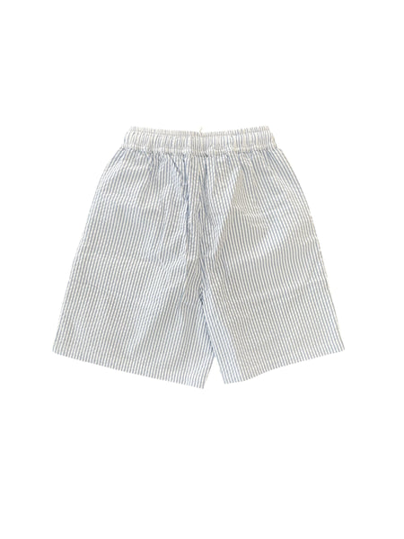 Bermuda a righe bianche e celesti per bambino The New Society ALMOND BERMUDA VISTA BLUE 