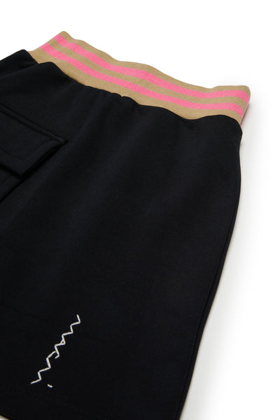 Gonna in felpa nera per bambina Marni M01551 0M900 